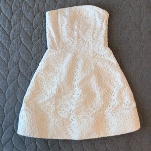 Alice and Olivia White Lace Mini Dress - 0